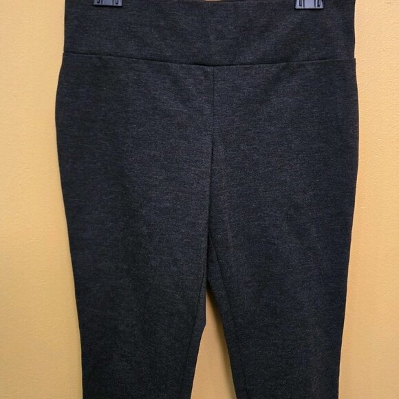 INC International Concepts Size 12 Leggings Dark Gray Grey Thick Elastic Ankle - Picture 2 of 8
